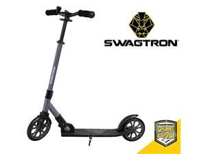Swagtron K8 Titan Commuter Kick Scooter for Adults Teens | Foldable Lightweight w/ABEC-9 Wheel Bearings | Height-Adjustable 220LB Max Load