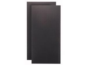 Tempered Wood Pegboard TPB-2BKF 24-Inch W x 48-Inch H x 1/4-Inch D Custom Painted Heavy Duty Round Hole Pegboards Jet Black
