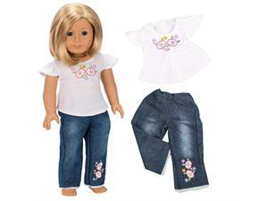 Snowflake Queen Doll Dress Clothes for 18 inch American Girl 2 Sets Frozen Inspired Doll Outfit