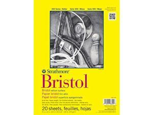 Strathmore 342-109 300 Series Bristol Vellum Pad 9"x12" Tape Bound 20 Sheets Strathmore 342-109 300 Series Bristol Vellum Pad 9"x12" Tape Bound 20 Sheets