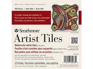 Strathmore 400 Series Watercolor Artist Tiles Cold Press 6"x6" 10 Sheets Strathmore 400 Series Watercolor Artist Tiles Cold Press 6"x6" 10 Sheets