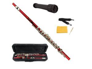 Merano Red Flute with Carrying case Merano Red Flute with Carrying case