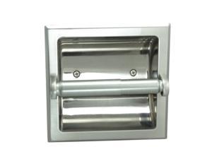 Designers Impressions Satin Nickel Recessed Toilet/Tissue Paper Holder All Metal contruction - Mounting Bracket Included