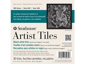 Strathmore 105-974 400 Series Artagain Artist Tiles Coal Black 6"x6" 30 Sheets Strathmore 105-974 400 Series Artagain Artist Tiles Coal Black 6"x6" 30 Sheets