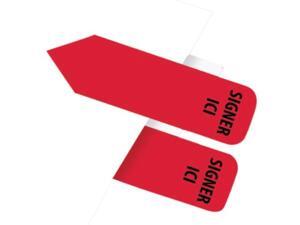 Redi-Tag Printed Arrow Dispenser Flag Signer Ici (Sign Here), French Language, Red (81037) Redi-Tag Printed Arrow Dispenser Flag Signer Ici (Sign Here), French Language, Red (81037)