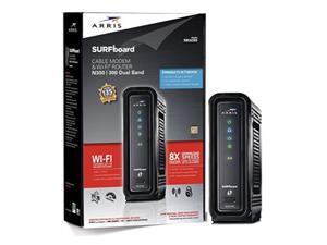 ARRIS SURFboard SBG6580 DOCSIS 3.0 Cable Modem/ Wi-Fi N300 2.4Ghz + N300 5GHz Dual Band Router - Retail Packaging Black (570763-006-00) ARRIS SURFboard SBG6580 DOCSIS 3.0 Cable Modem/ Wi-Fi N300 2.4Ghz + N300 5GHz Dual Band Router - Retail Packaging Black (570763-006-00)