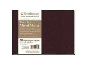 Strathmore 469-305 Hardbound Mixed Media Art Journal 8.5" x 5.5" Toned Tan 48 Pages Strathmore 469-305 Hardbound Mixed Media Art Journal 8.5" x 5.5" Toned Tan 48 Pages