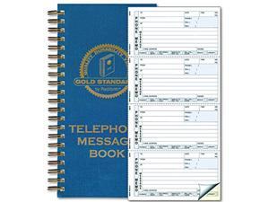 Rediform gold Standard Telephone Message Book, 2.75 x 5 inches, 4 per Page, 600 Messages (50079) Rediform gold Standard Telephone Message Book, 2.75 x 5 inches, 4 per Page, 600 Messages (50079)