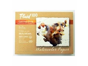 Speedball Art Products 821705 Fluid 100 Artist Watercolor Paper 300 lb cold Press, 5 x 7-Inch Pochette, 100% cotton Natural White 12 Sheets Speedball Art Products 821705 Fluid 100 Artist Watercolor Paper 300 lb cold Press, 5 x 7-Inch Pochette, 100% cotton Natural White 12 Sheets