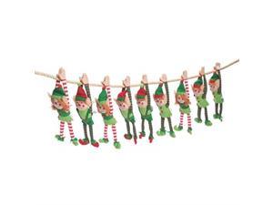 Deluxe Plush Hanging Christmas Elves Party Favors - 12 Pieces
