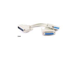 CablesOnline 8 inch DB25 Parallel Male/Dual Female Y-Splitter Printer Cable (YS-005)