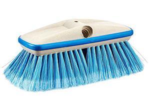 Star Brite Premium Medium Wash 8" Brush Head W/Bumper - Dual Connections Fit Either Standard 3/4" Threaded Poles Or Extend-A-Brush Handles (Medium) (Blue) (040162)