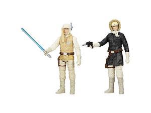 Star Wars Mission Series Luke Skywalker and Han Solo (Hoth Gear) Action Figures, 3.75 Inches