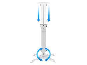 Mount Factory Universal Extendable Ceiling Projector Mount Adjustable Height - White Mount Factory Universal Extendable Ceiling Projector Mount Adjustable Height - White