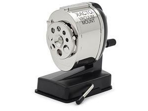 X-ACTO 1072LMR KS Manual Classroom Pencil Sharpener, Vacuum-Base, Manual, 4" x 5.5" x 5.5", Black/Nickel X-ACTO 1072LMR KS Manual Classroom Pencil Sharpener, Vacuum-Base, Manual, 4" x 5.5" x 5.5", Black/Nickel