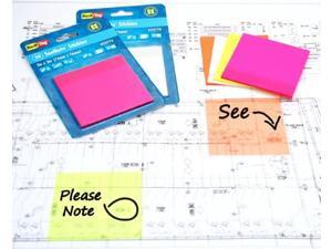 Redi-Tag SeeNote Stickies Transparent Sticky Notes 50-Pack 3 x 3 Inches Neon Orange (23773) Redi-Tag SeeNote Stickies Transparent Sticky Notes 50-Pack 3 x 3 Inches Neon Orange (23773)