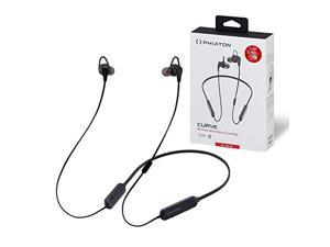 Phiaton BT 120 NC Qualcomm Bluetooth Wireless Noise Cancelling Earbuds – Neckband Earphones with Inline Mic and IPX4 Water Resistance