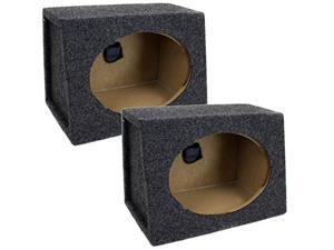 QPower Angled Style 6 x 9 Inch Car Audio Speaker Box Enclosures, 2 Speaker Boxes
