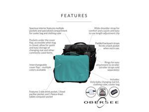 Obersee Madrid Diaper Messenger Bag | Convertible Backpack | Viola Baby changing kit | clothing cube | Baby Bottle Cooler | Clips to Stroller Obersee Madrid Diaper Messenger Bag | Convertible Backpack | Viola Baby changing kit | clothing cube | Baby Bottle Cooler | Clips to Stroller