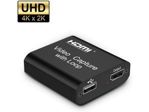 DIGITNOW Video Capture Card 4K HDMI Video Capture Device with Loop Out, Full HD 1080P Live Streaming Video Recorder Converter, Support Windows?Android and Mac OS
