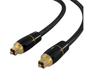 Digital Optical Audio Cable Toslink Cable(3.3 Feet)-[Flawless Audio,Ultra-Durable] Home Theater Fiber Optic Male to Male Gold Plated for Sound Bar, TV, PS, Xbox, Samsung