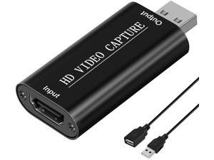 Audio Video Capture Card,HDMI to USB USB2.0 High Definition 1080p 30fps, Directly to Computer for Gaming, Streaming, Teaching, Video Conference or Live Broadcasting