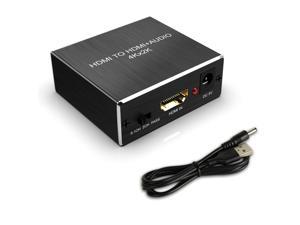 Digital HDMI Audio Extractor Converter,HDMI to HDMI + Audio (SPDIF + RCA Stereo) Audio Splitter Adapter,4K 1080P,Supports Pass/2.0CH/5.1CH