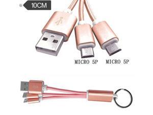 2 in 1 keychain charger cable USB Dual Connectors + Micro USB Keychain Cable (USB to 2xMicro) RED 2 in 1 keychain charger cable USB Dual Connectors + Micro USB Keychain Cable (USB to 2xMicro) RED
