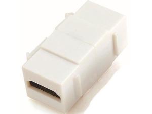 HDMI Type A Keystone Insert Coupler HD Gold Plate Wall Adapter Coupler Extender Jack White HDMI Type A Keystone Insert Coupler HD Gold Plate Wall Adapter Coupler Extender Jack White
