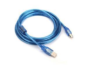 USB2.0 Extension Print Cable usb2.0A Male to B Male Digital cables for Scanner Printer HDD High Speed Transparent Blue 0.3M USB2.0 Extension Print Cable usb2.0A Male to B Male Digital cables for Scanner Printer HDD High Speed Transparent Blue 0.3M
