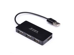 Slim High Speed Multi Splitter Expansion 4 Port USB 2.0 Hub Splitter Cable Adapter for Laptop PC Macbook Portable black Slim High Speed Multi Splitter Expansion 4 Port USB 2.0 Hub Splitter Cable Adapter for Laptop PC Macbook Portable black