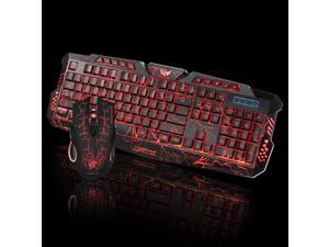 3-colors backlit wired gaming keyboard set Colorful glowing gaming mouse and keyboard 3-colors backlit wired gaming keyboard set Colorful glowing gaming mouse and keyboard