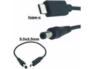 USB 3.1 Type C USB-C Male to DC 5.5 x 2.5mm Male Power Jack Extension Digital Charge Cable USB 3.1 Type C USB-C Male to DC 5.5 x 2.5mm Male Power Jack Extension Digital Charge Cable