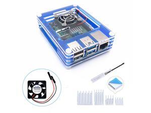 Raspberry Pi Acrylic Case With Cooling Fan Heatsinks For Raspberry Pi 4 Model B Raspberry Pi Acrylic Case With Cooling Fan Heatsinks For Raspberry Pi 4 Model B