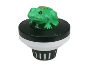 7.5" Green and Black Frog Floating Swimming Pool Chlorine Dispenser 7.5" Green and Black Frog Floating Swimming Pool Chlorine Dispenser