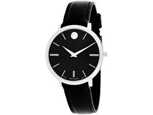 Movado Women's Ultra Slim Black Dial Watch - 607090 Movado Women's Ultra Slim Black Dial Watch - 607090