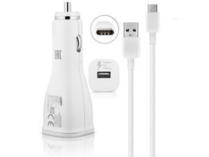 For Alcatel Idol 3 -3.5 Adaptive Fast Charger Micro USB 2.0 Cable Kit! [1 Car Charger + 5 FT Micro USB Cable] Adaptive Fast Charging uses dual voltages for up to 50% faster charging! WHITE