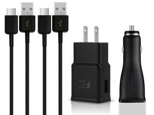 For Huawei Mate 10 Pro Adaptive Fast Charger Type C Cable Kit! [Car & Home Charger + 2x Type-C Cable] Adaptive Fast Charging uses dual voltages for up to 50% faster charging! BLACK