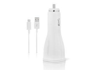 For Samsung Galaxy Note 3 / Note 4 / Note 5 / Note Edge Quick Car Charger+Cable White For Samsung Galaxy Note 3 / Note 4 / Note 5 / Note Edge Quick Car Charger+Cable White