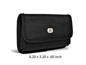 Heavy Duty Sideways Rugged Nylon Canvas Carrying Case with Metal Belt Clip & Loop Compatible with BLU Studio C HD Devices - (Fits With Otterbox Defender, Commuter, LifeProof Cover On It) Heavy Duty Sideways Rugged Nylon Canvas Carrying Case with Metal Belt Clip & Loop Compatible with BLU Studio C HD Devices - (Fits With Otterbox Defender, Commuter, LifeProof Cover On It)