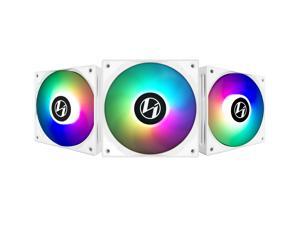LIAN LI ST120-3W ,12CM ARGB FANS , WHITE COLOR  , 3 FANS PACK WITH FAN CONTROLLER