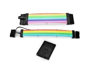 LIAN LI STRIMER PLUS 24 Pins  + 8 Pins Addressable RGB Power Extension Cables Combo --Strimer Plus Combo