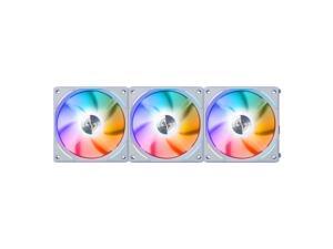 LIAN LI UNI FAN AL120 RGB WHITE 3X 12CM FAN PACK WITH CONTROLLER  ---UF-AL120-3W