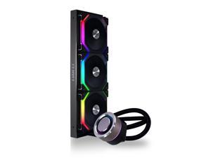 LIAN LI GALAHAD AIO 360 RGB UNI FAN SL120 EDITION BLACK , Dual 120mm Addressable RGB Fans AIO CPU Liquid Cooler----GA-360SLB