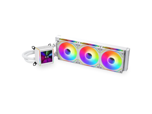 LIAN LI Galahad II LCD SL-INF 360 White Liquid Cooler, Intel LGA 1851/1700/1200 & AMD AM5/AM4 Compatible - GA2ALCD36INW