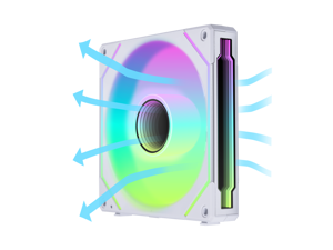 LIAN LI UNI FAN SL INFINITY REVERSE 140 RGB WHITE - 14RSLIN1W (No controller included)