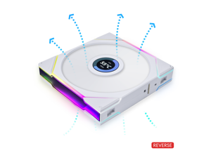 Lian Li UNI FAN TL LCD  Reverse Blade 140 RGB Single Pack White Color (No controller included)- 14RTLLCD1W