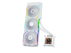 Lian Li Hydroshift 360 AIO - Pre-installed 3 x TL Fans - Side-Mounted Coolant Pathway - 2.88” LCD Screen - 480 × 480 Resolution - Captured Screenshots or Recorded Videos Shift AIO - White (HSLCD36TW)