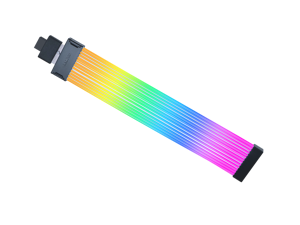 LIAN LI Strimer Wireless  12+4pin Addressable RGB GPU Power Extension Cable .  12 Light Guides .Not Inclueded Wireless Controller  --- PW16-121W