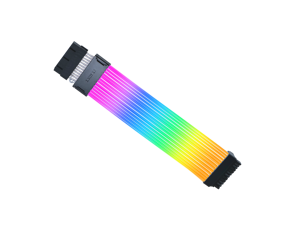 Lian Li Strimer Wireless 24 Pin - Addressable RGB Power Extension Cable with 2.4 GHz Wireless Control - 12 Light Guides - Wireless Controller NOT Included; a controller is required for use (PW24-1W)